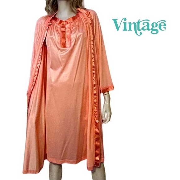 Vintage 80s Gossard Artemis Peignoir Set Lingerie Robe Nightgown Gown Negligee - Picture 14 of 16